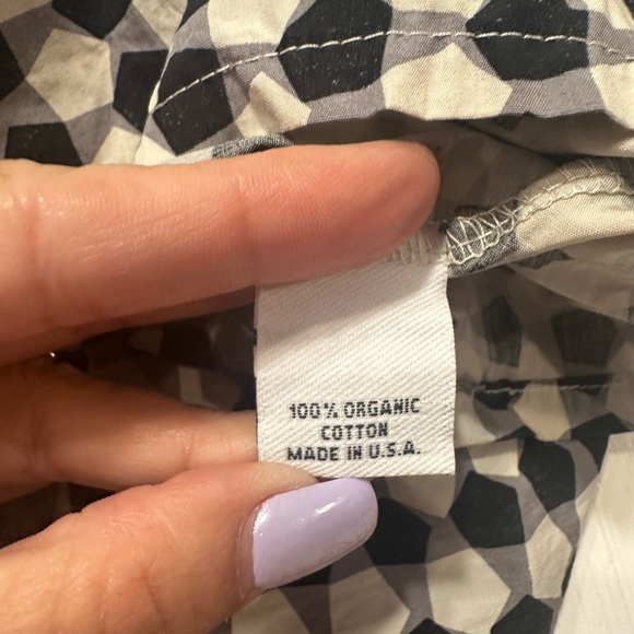 Bryn Walker Lucinda Checkered Black White Top XS Organic Cotton Made in USA - Picture 7 of 10